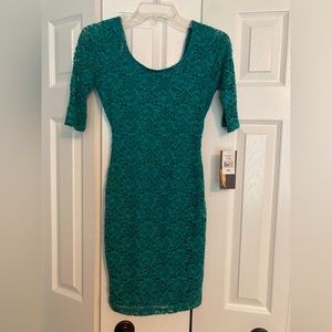 Ruby Rox lace dress.  Beautiful teal green color.  Size small.